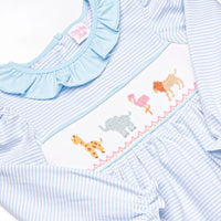 Jungle Jive Smocked Legging Set, Blue