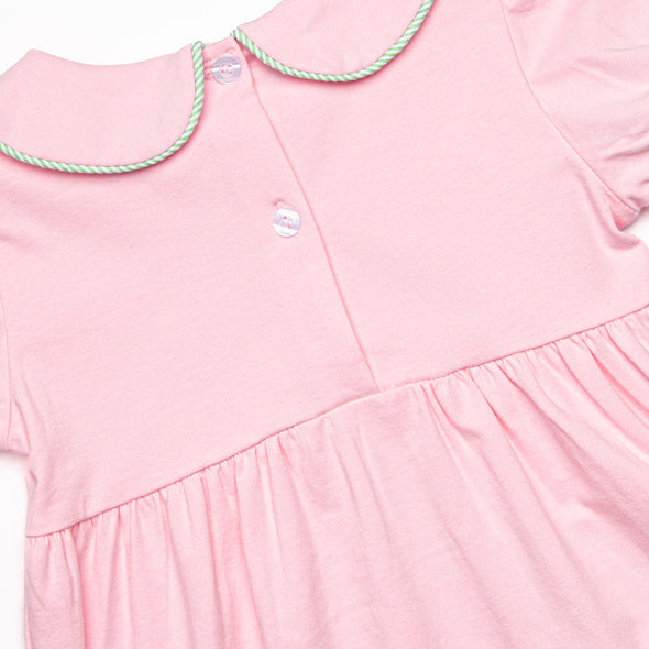 Turtle Trio Applique Dress, Pink