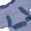 Autumn Fest Friend Applique Ruffle Romper, Navy