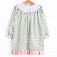 Fossil Friends Embroidered Dress, Green