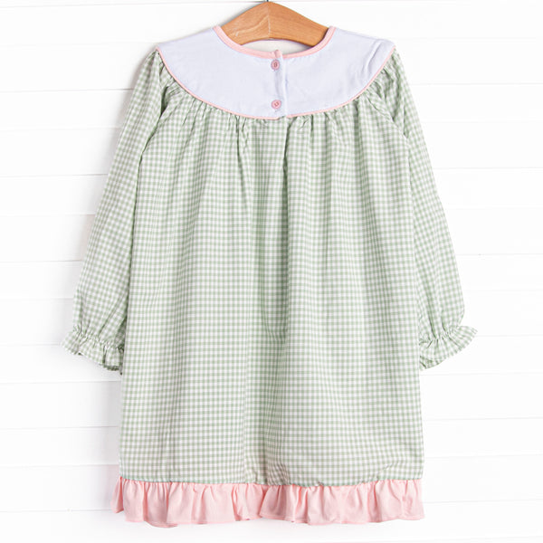 Fossil Friends Embroidered Dress, Green