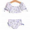 Beachside Blooms Bikini, Blue