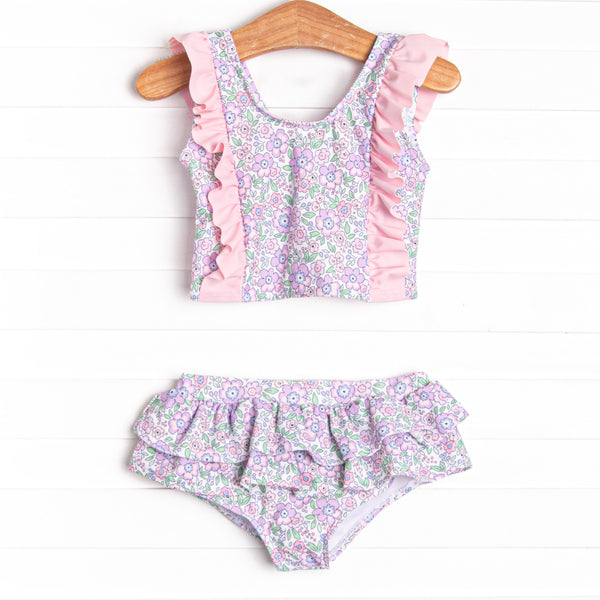 Poolside Petals Tankini, Purple