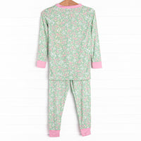 Garden Party Bamboo Pajama Set, Green