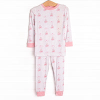 Sweet Slippers Bamboo Pajama Set, Pink