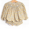 Daisy a Day Smocked Diaper Set, Yellow