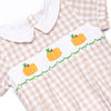 Plentiful Pumpkins Smocked Boy Bubble, Brown