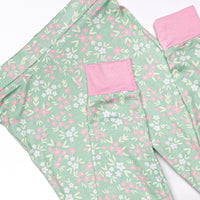 Garden Party Bamboo Pajama Set, Green