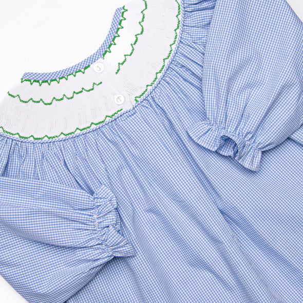 Reindeer Cheer Smocked Legging Set, Blue