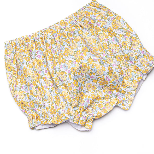 Daisy a Day Smocked Diaper Set, Yellow