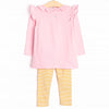 Stand Tall Stems Applique Legging Set, Yellow