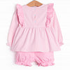 Rocking Horse Rider Applique Bloomer Set, Pink