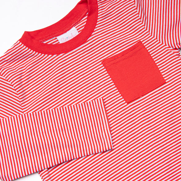 Evan Pant Set, Fire Red Stripe