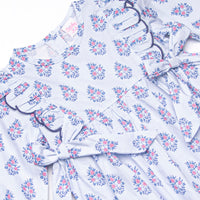 Blue Bud Bouquet Side Tie Bubble, Blue