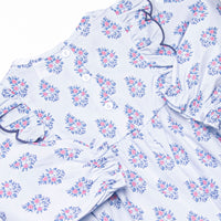 Blue Bud Bouquet Side Tie Bubble, Blue