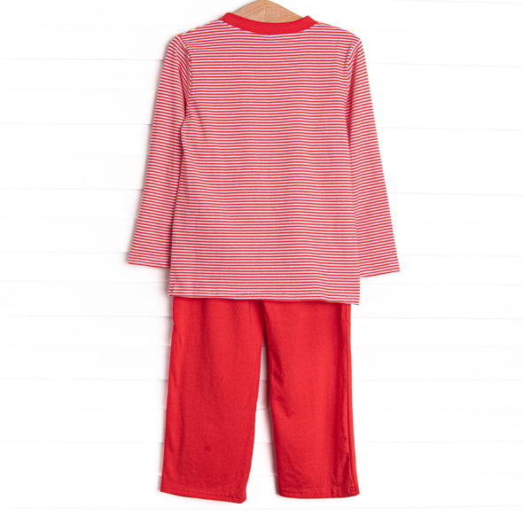 Evan Pant Set, Fire Red Stripe