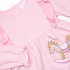 Rocking Horse Rider Applique Legging Set, Pink
