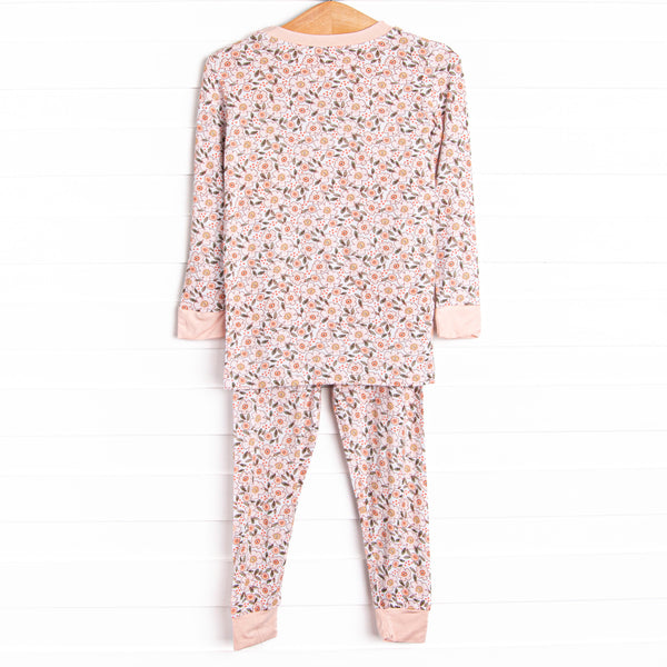 Berries and Bows Bamboo Pajama Set, Pink
