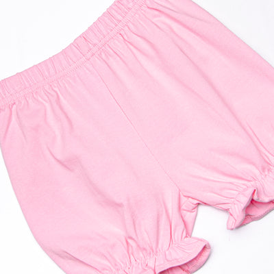 Rocking Horse Rider Applique Bloomer Set, Pink