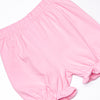 Rocking Horse Rider Applique Bloomer Set, Pink
