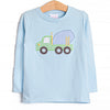 Caution Construction Applique Top, Blue