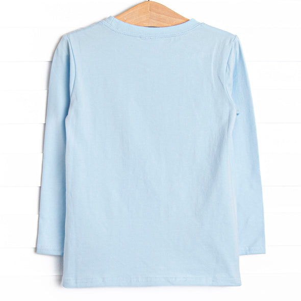 Caution Construction Applique Top, Blue