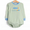 Reely Big Catch Applique Bubble, Green Stripe