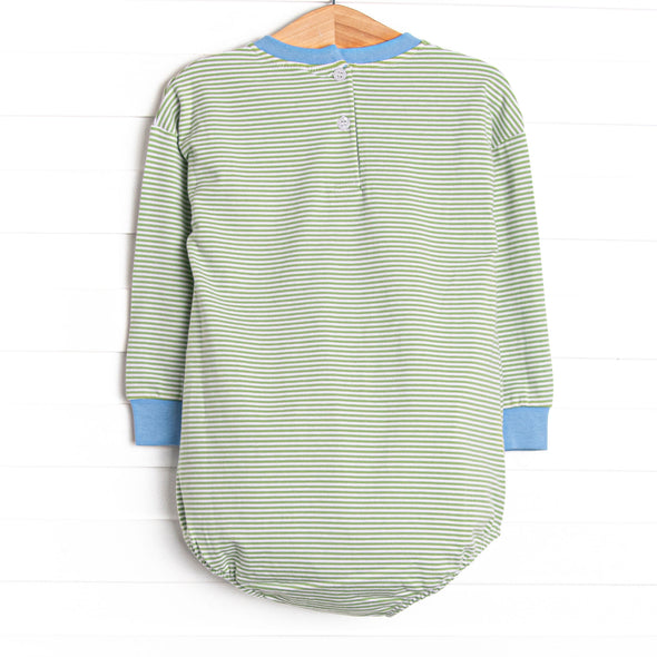 Reely Big Catch Applique Bubble, Green Stripe