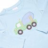 Caution Construction Applique Top, Blue