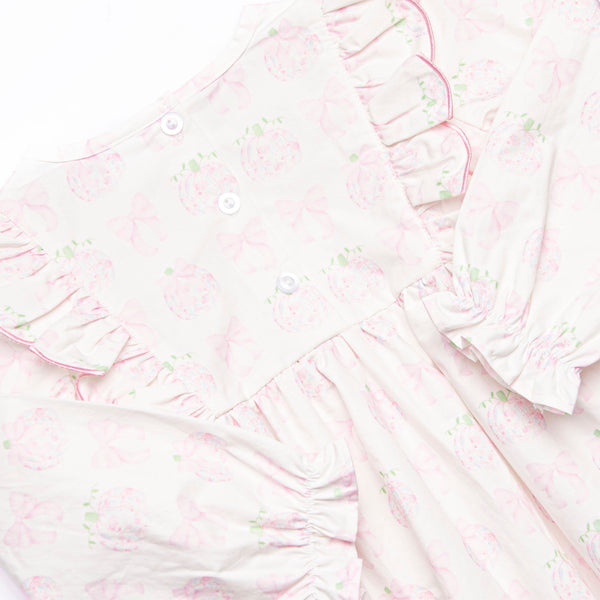 Primrose Pumpkins Side Tie Bubble, Pink