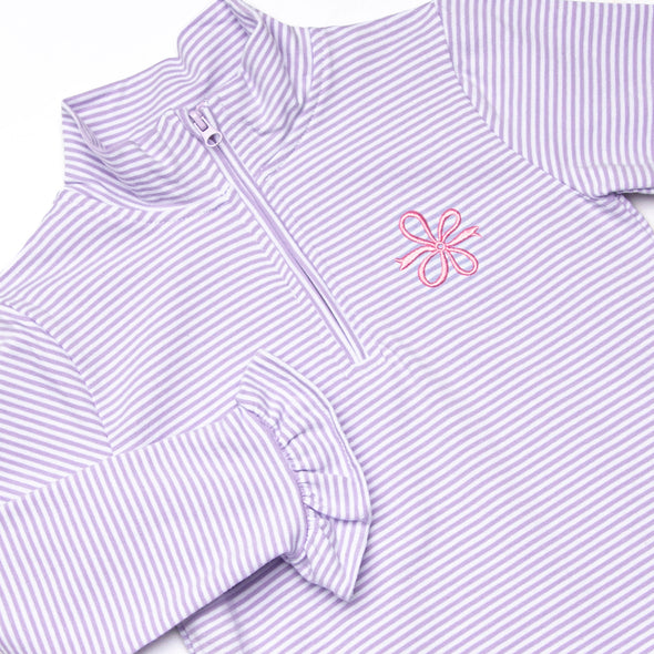 Wrapped in Ribbons Embroidered Pullover, Purple