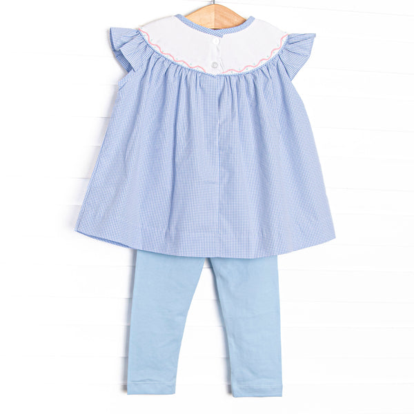 Dress-Up Dreams Smocked Legging Set, Blue
