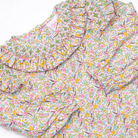 Blooming Bushes Smocked Diaper Set, Green