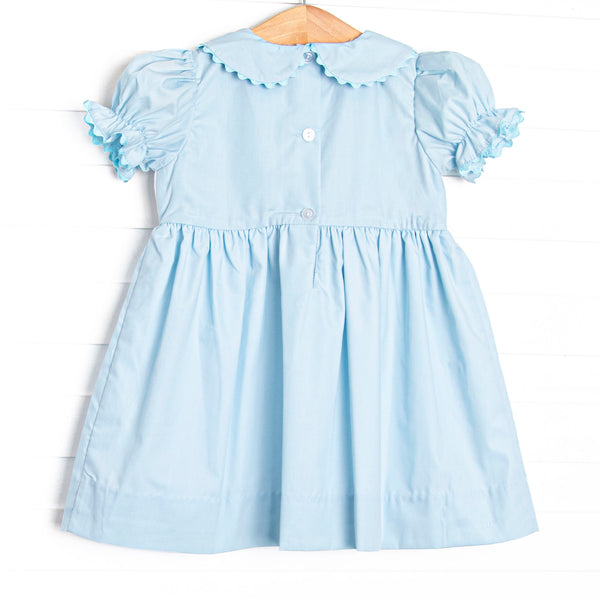 Princess Party Smocked Dress, Blue