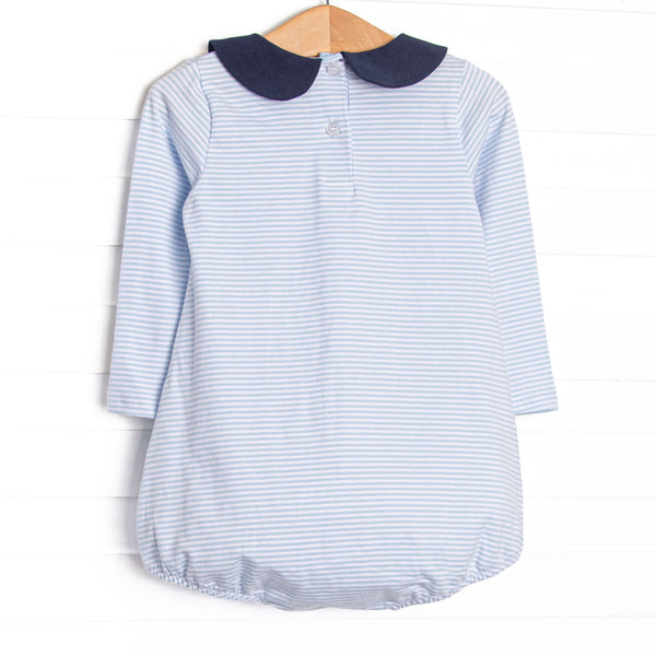 Graham Collared Bubble, Navy and Light Blue Stripe