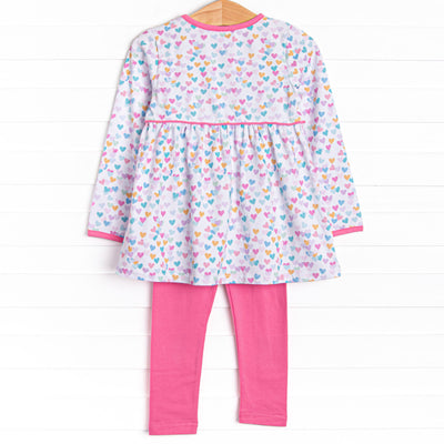 Heart to Heart Pocket Legging Set, Pink