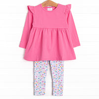 Heart to Heart Legging Set, Pink