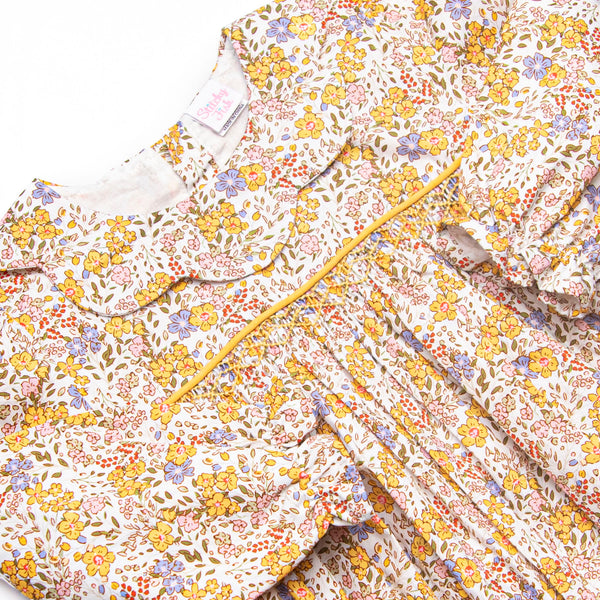Many a Mums Smocked Romper, Yellow