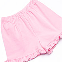 Trick or Treat Pal Applique Ruffle Short Set, Pink