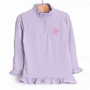 Wrapped in Ribbons Embroidered Pullover, Purple