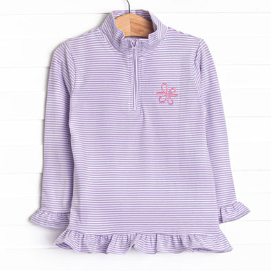Wrapped in Ribbons Embroidered Pullover, Purple