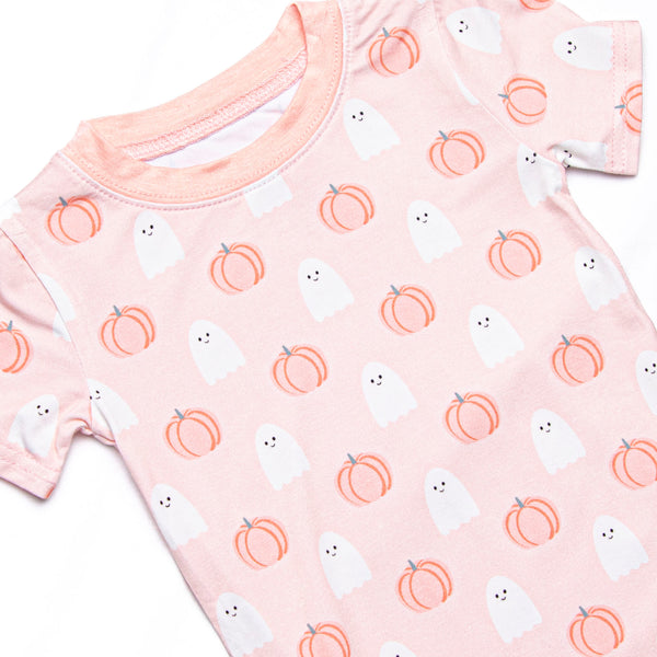 Little Boo Thing Bamboo Pajama Short Set, Pink
