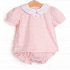 Petite Plaid Diaper Set, Pink