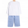 Zoo Park Pals Smocked Pant Set, Blue