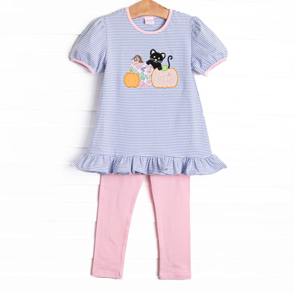 Purr-fect Patch Applique Legging Set, Purple