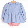 Zoo Park Pals Smocked Diaper Set, Blue