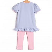 Purr-fect Patch Applique Legging Set, Purple
