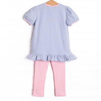 Purr-fect Patch Applique Legging Set, Purple