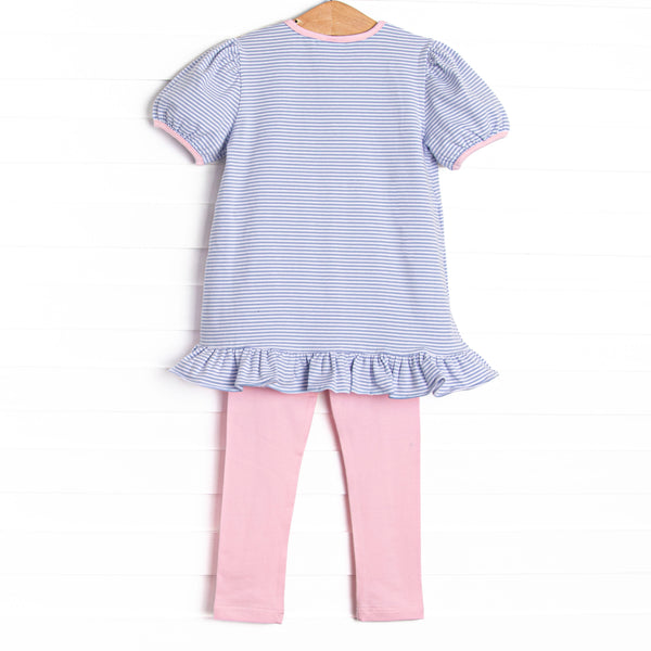 Purr-fect Patch Applique Legging Set, Purple