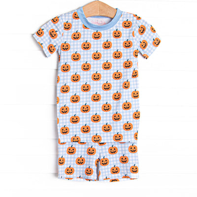 Jack Attack Bamboo Pajama Short Set, Blue